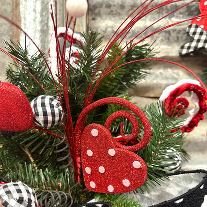 Polka Dot Heart Spray, 19"