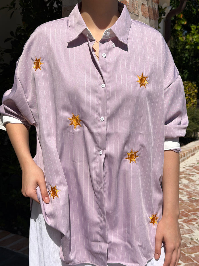 Tangled Oversized Button Down