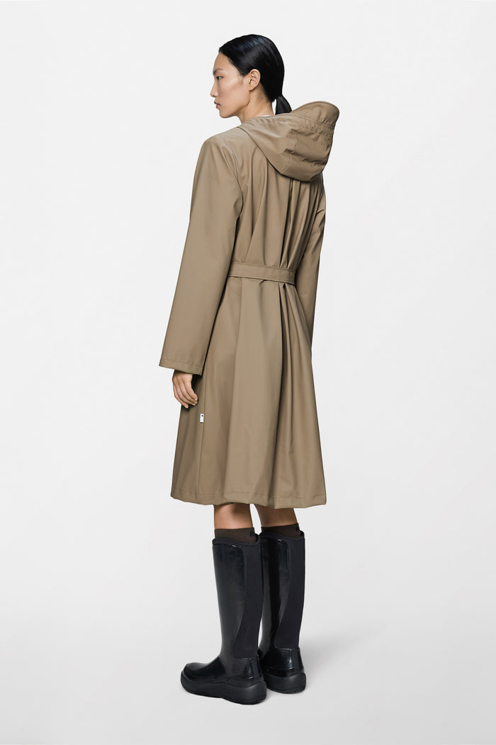 RAINS A-Line Longer W Jacket Beige Jacket