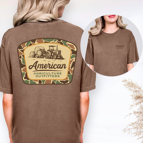 AAO Camo Surround – Comfort Colors T-Shirt - Front & Back
