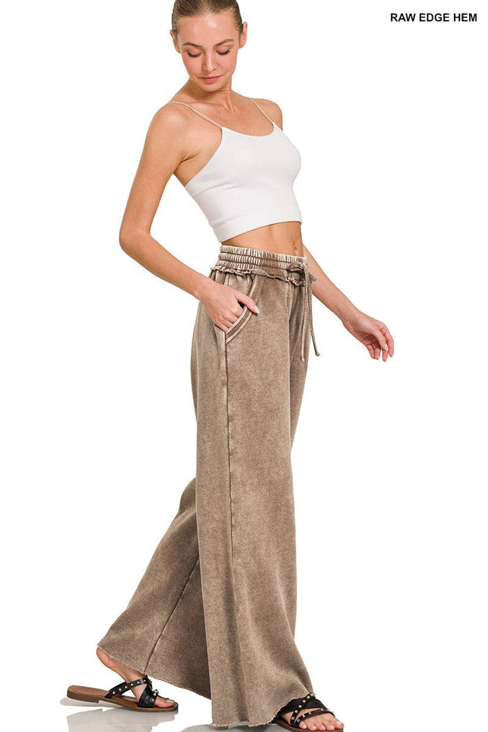 Acid Wash Fleece Sweatpants