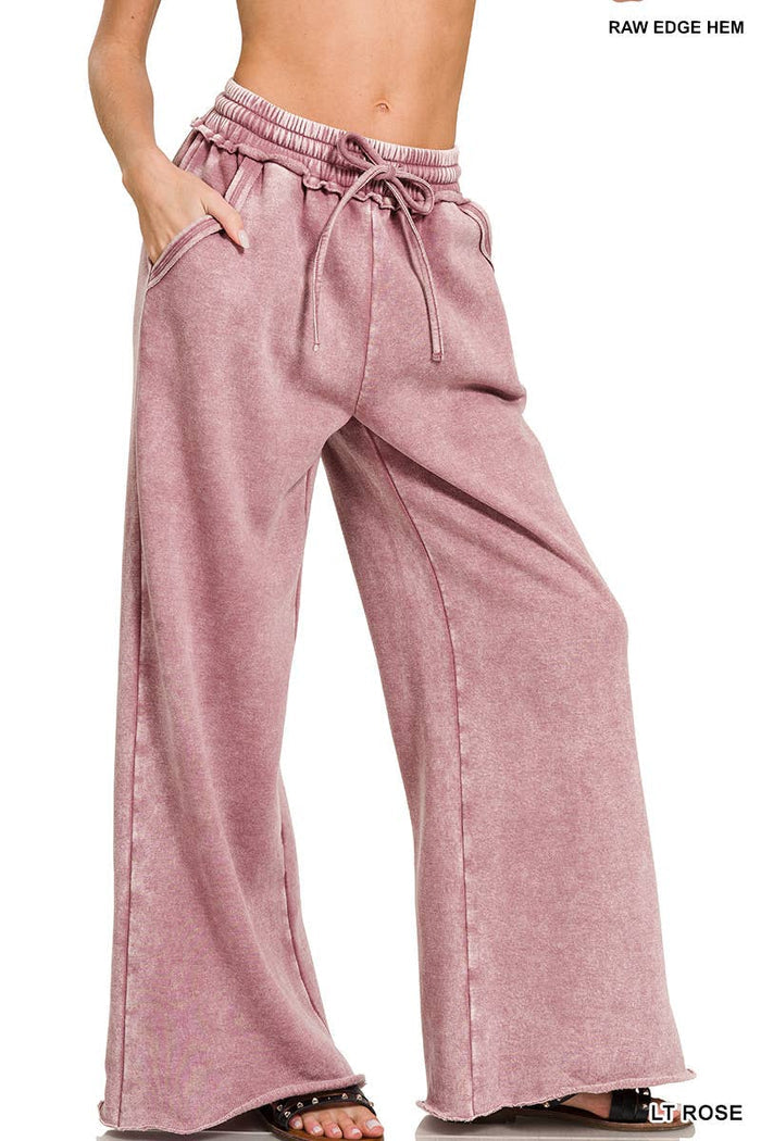 Acid Wash Fleece Sweatpants