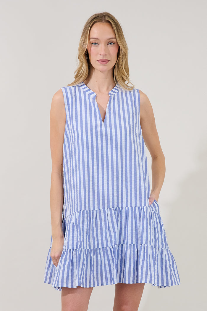 Addelyn Stripe Shift Mini Dress