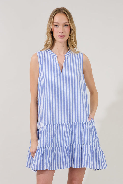 Addelyn Stripe Shift Mini Dress