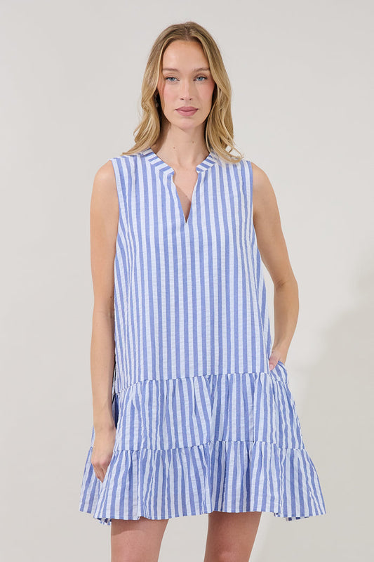 Addelyn Stripe Shift Mini Dress