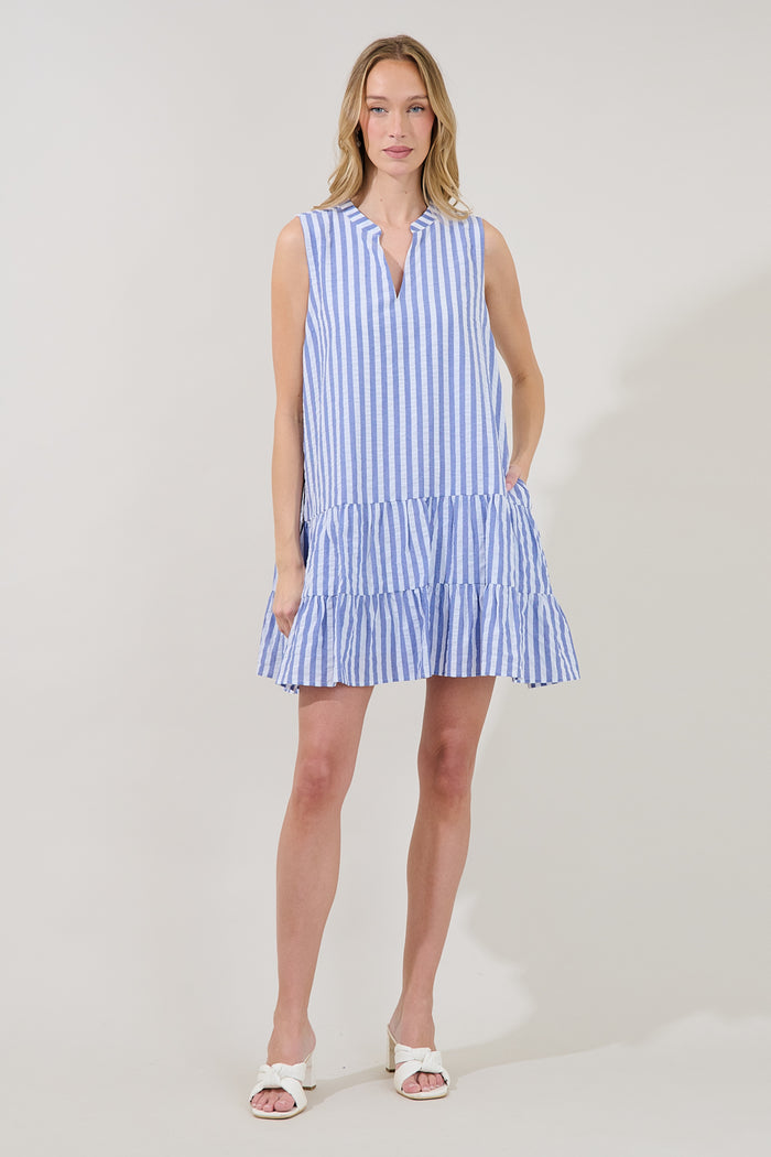 Addelyn Stripe Shift Mini Dress