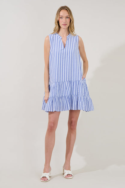 Addelyn Stripe Shift Mini Dress