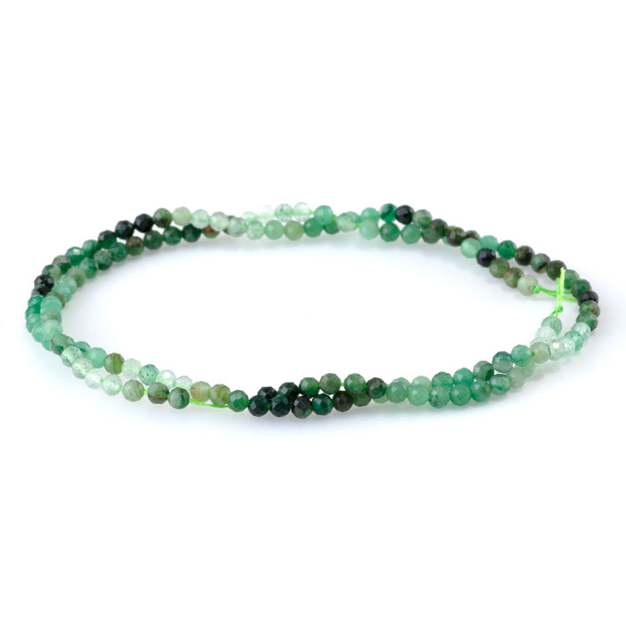 This is a Dakota Stones 3mm African Jade Banded Gemstone strand with faceted round beads in 15-16 inch strand.