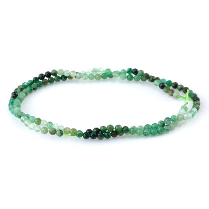 This is a Dakota Stones 3mm African Jade Banded Gemstone strand with faceted round beads in 15-16 inch strand.