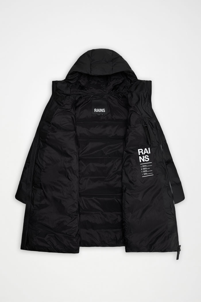RAINS Alta Longer Puffer Jacket Grey Jacket