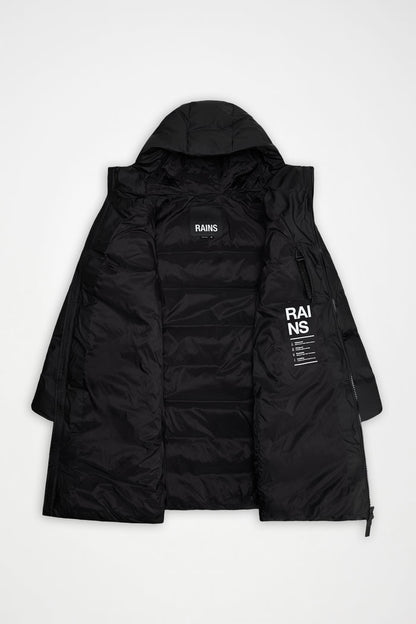 RAINS Alta Longer Puffer Jacket Grey Jacket