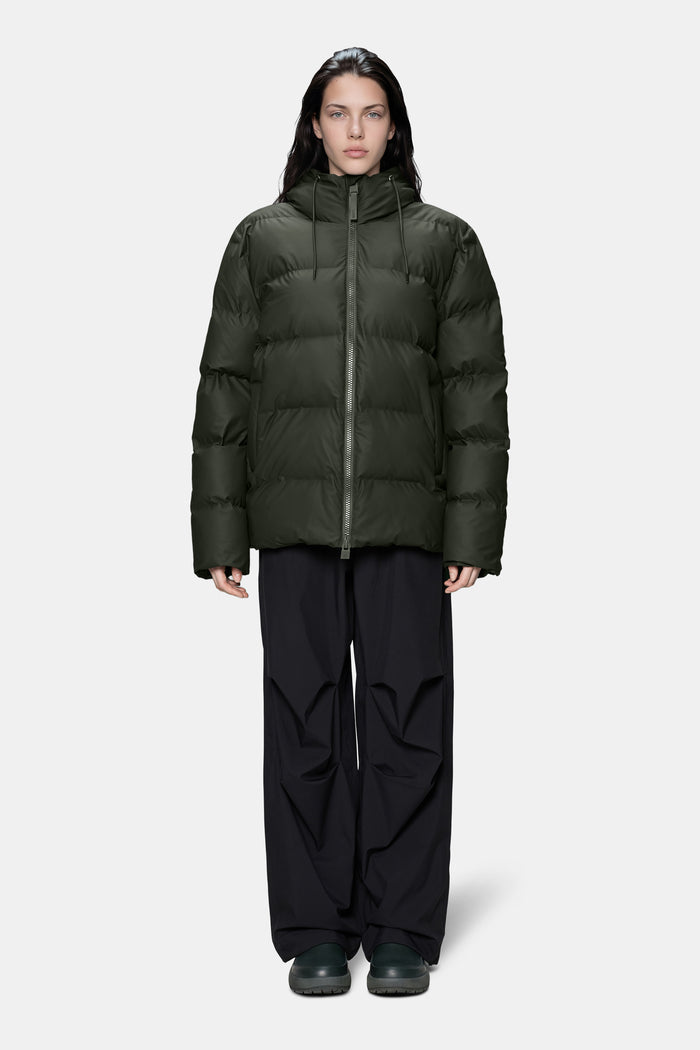 RAINS Alta Puffer Jacket Green Jacket