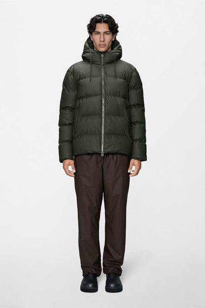 RAINS Alta Puffer Jacket Green Jacket