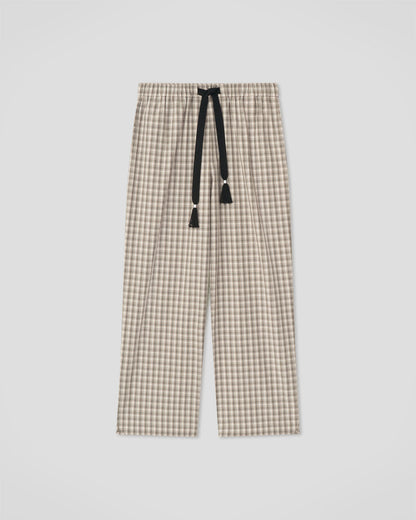 Alwin - Drawstring pants - Creme/Grey