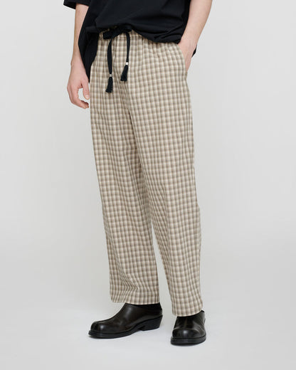 Alwin - Drawstring pants - Creme/Grey