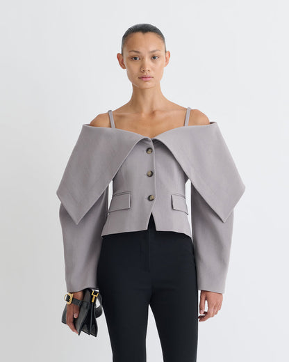 Amantha - Structured blazer - Grey