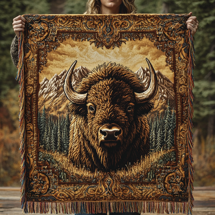 Amber - Vatteret tæppe Bison Charme