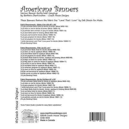 Americana Banners Downloadable PDF Quilt Pattern