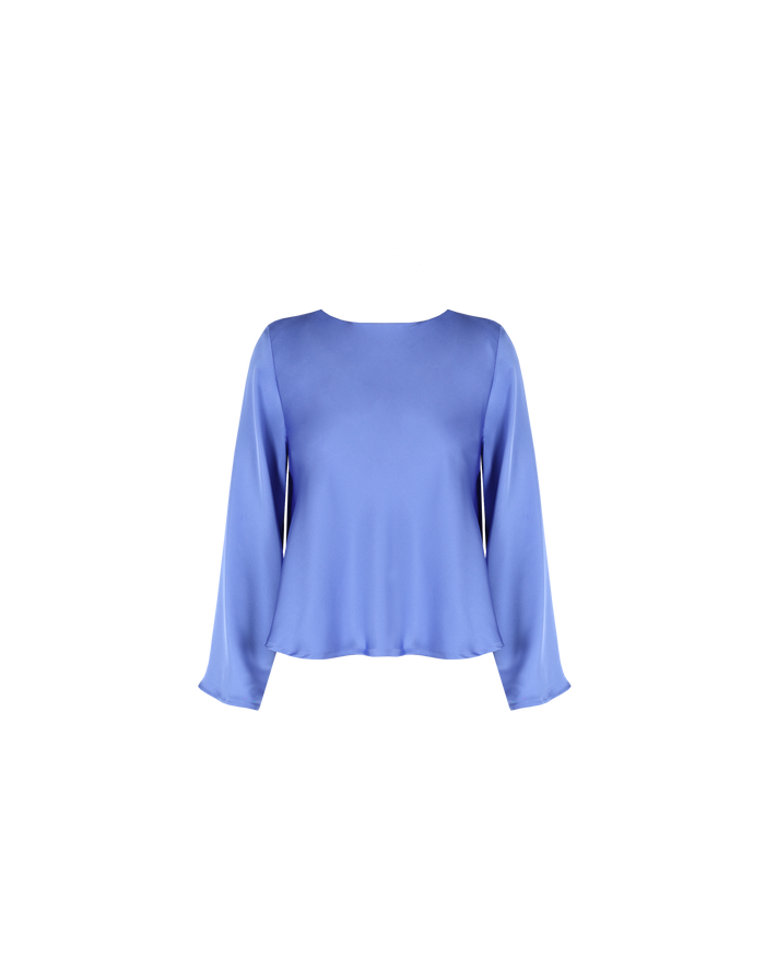 ANDIE BACKLESS TOP PERIWINKLE