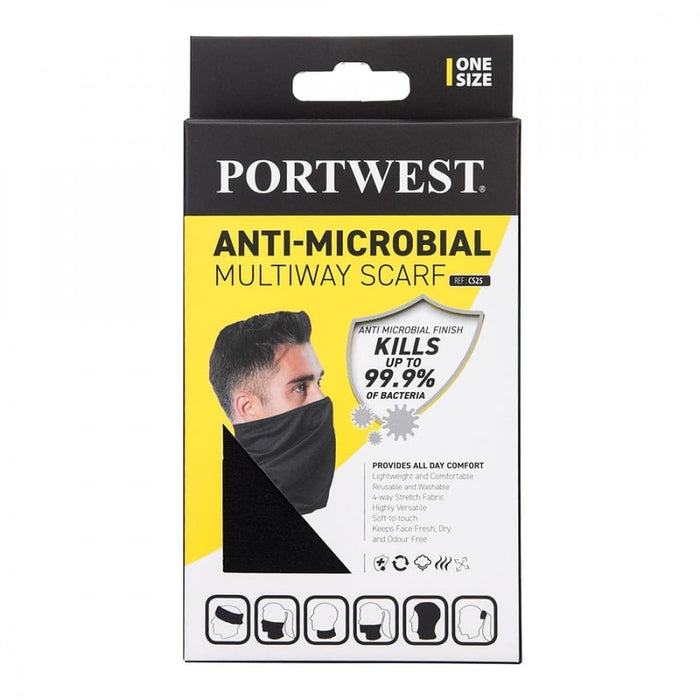Anti-Microbial Multiway Scarf - Black