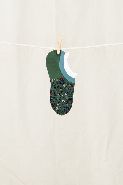 Antipast Women's Mosaic Tile Cover Sock