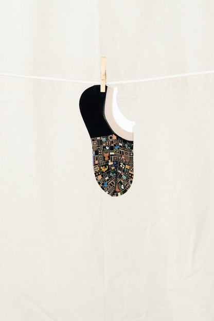 Antipast Women's Mosaic Tile Cover Sock