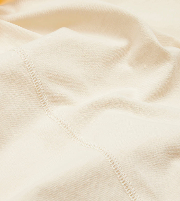 Antique White Cotton Crew Neck Hiking T-Shirt