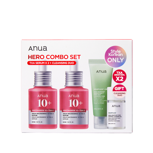 Anua Hero Combo Set - Txa Serum x 2 + Cleansing Duo