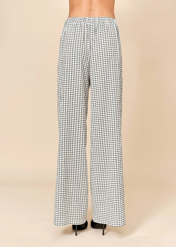 Anya Pants - Black & White Grid