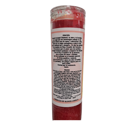 Arcangel Chamuel Angel Del Amor Veladora Preparada  / Archangel Chamuel Angel Of Love Prepared Candle