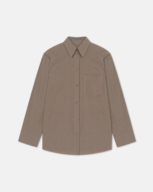 Arleen - Checked Shirting Shirt - Brown/Creme