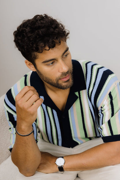 Urban Pioneers Male Armando SS Shirt SS SHIRT DARK NAVY MULTI