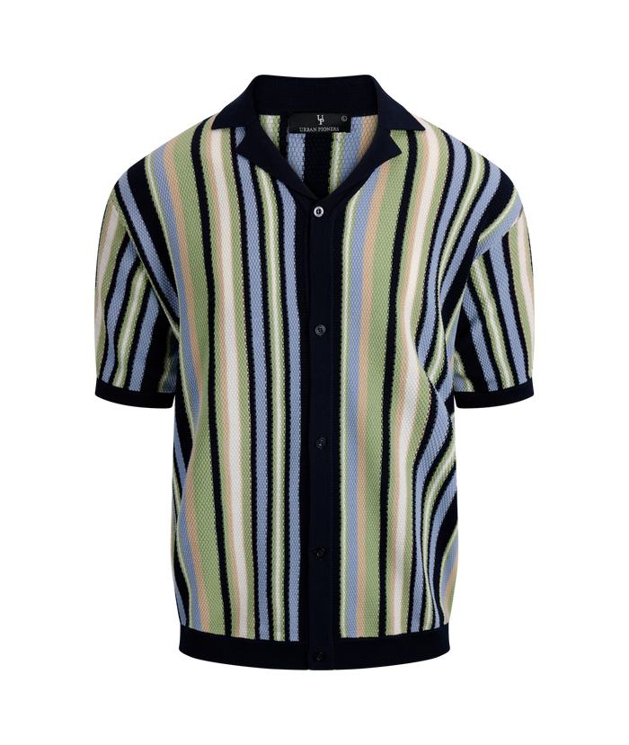 Urban Pioneers Male Armando SS Shirt SS SHIRT DARK NAVY MULTI