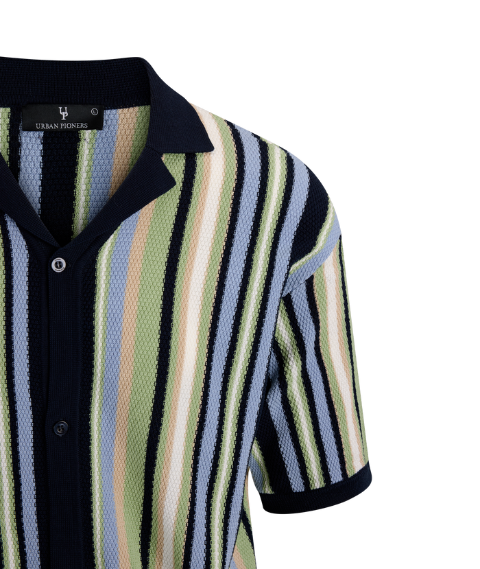 Urban Pioneers Male Armando SS Shirt SS SHIRT DARK NAVY MULTI