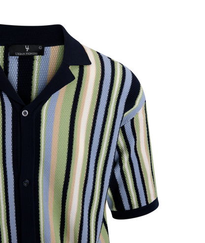 Urban Pioneers Male Armando SS Shirt SS SHIRT DARK NAVY MULTI