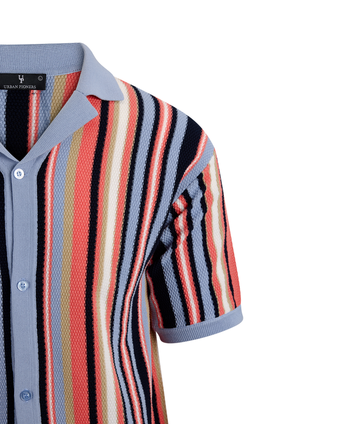 Urban Pioneers Male Armando SS Shirt SS SHIRT LIGHT BLUE MULTI
