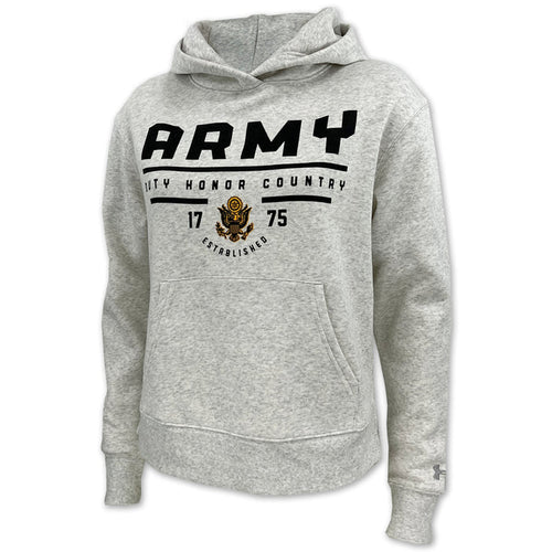Army Ladies Under Armour Duty Honor Country All Day Fleece Hood (Silver Heather)