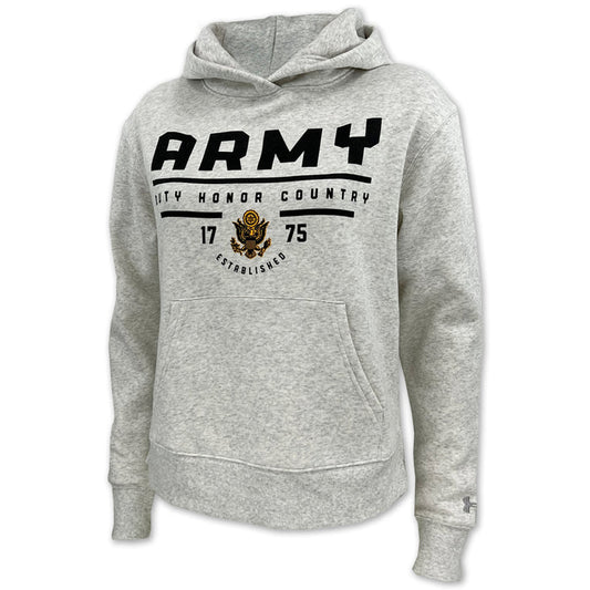 Army Ladies Under Armour Duty Honor Country All Day Fleece Hood (Silver Heather)
