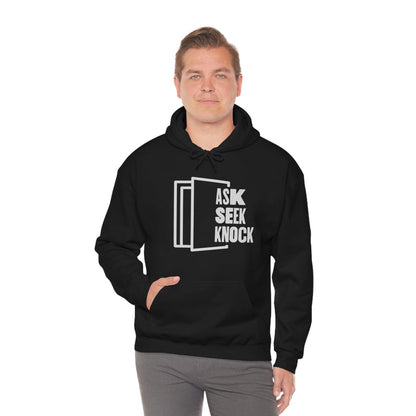 Ask. Seek. Knock Unisex Hoodie