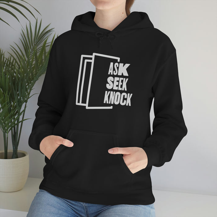 Ask. Seek. Knock Unisex Hoodie