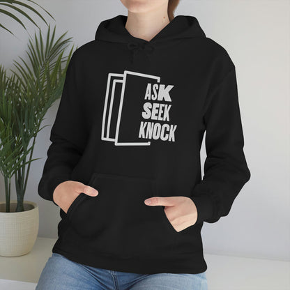Ask. Seek. Knock Unisex Hoodie