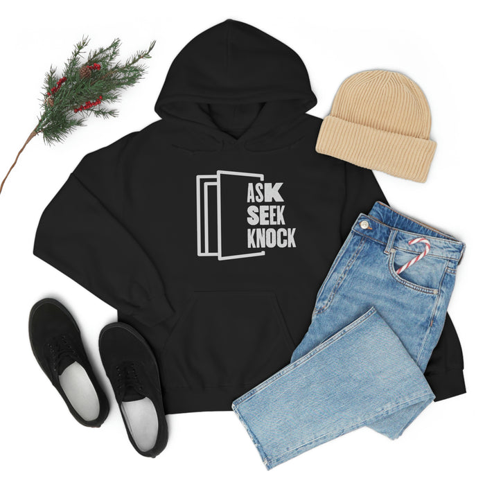 Ask. Seek. Knock Unisex Hoodie