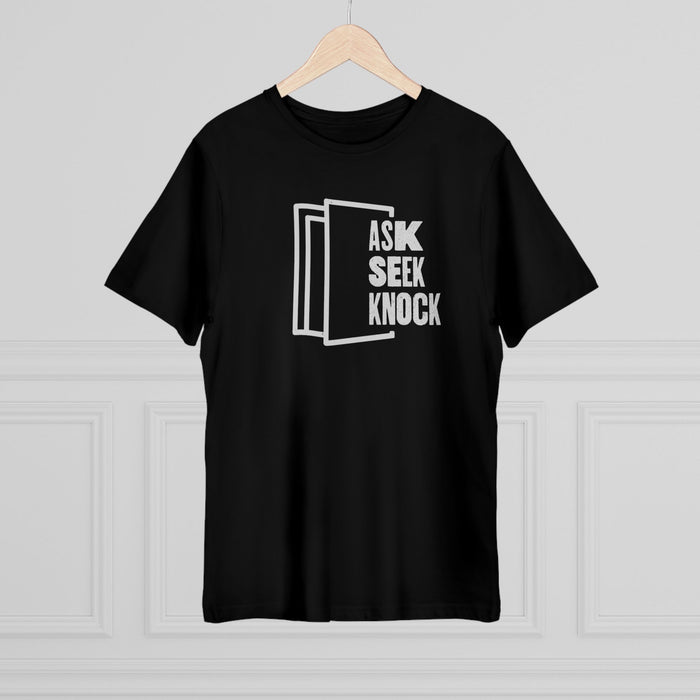 Ask. Seek. Knock. Unisex T-shirt