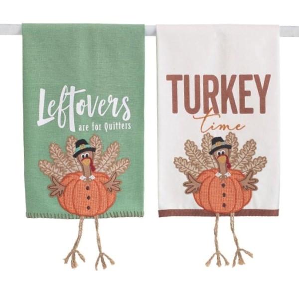 Assorted Turkey Tea Towels with Dangle Legs