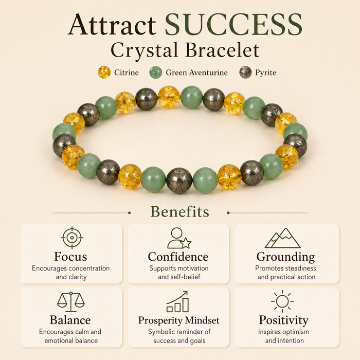 Attract and Enhance SUCCESS Crystal Bracelet