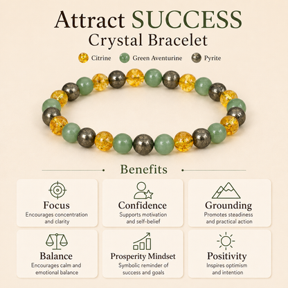 Attract and Enhance SUCCESS Crystal Bracelet