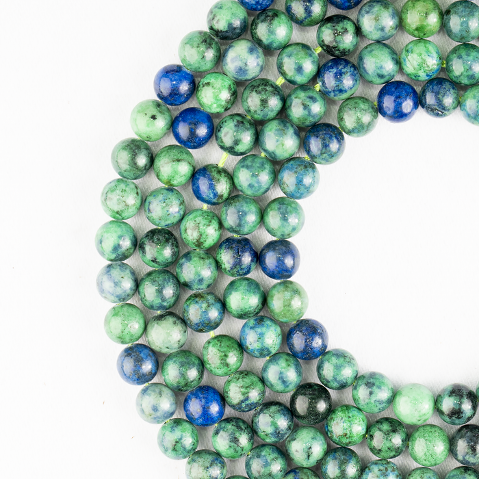 Azurite Malachite Beads, Natural Crystal Round Beads 4mm to 12mm