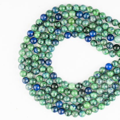 Azurite Malachite Beads, Natural Crystal Round Beads 4mm to 12mm