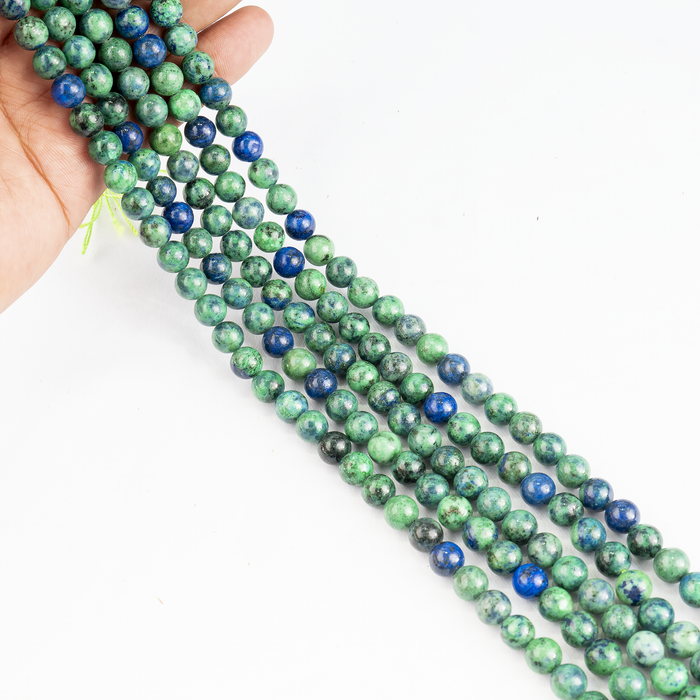Azurite Malachite Beads, Natural Crystal Round Beads 4mm to 12mm