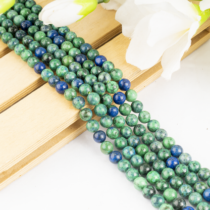 Azurite Malachite Beads, Natural Crystal Round Beads 4mm to 12mm